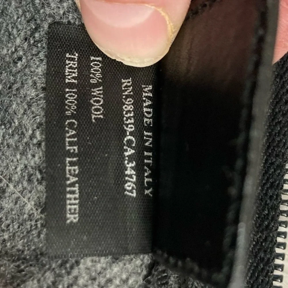 Prada gray wool clutch bag